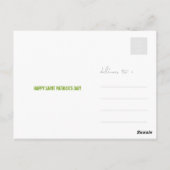 Carte Postale Saint Patrick's Day Lucky Clovers Shamrock irlanda (Dos)