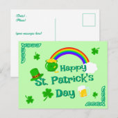 Carte Postale Saint Patrick's Day Shamrock Pot of Gold Celtic Kn (Devant / Derrière)