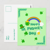 Carte Postale Saint Patrick's Day Shamrock Pot of Gold Celtic Kn (Devant / Derrière)