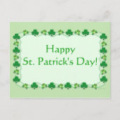 Carte Postale Saint Patrick's Day - Shamrocks magiques (Devant)