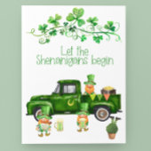 Carte Postale Saint Patrick's Day Shenanigans Begin Truck Gnomes