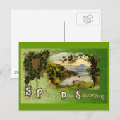 Carte Postale Saint Patrick's Day Souvenir Paysage Vintage (Devant / Derrière)