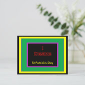 Carte Postale Saint Patrick's Day UCreate Modèle (Debout devant)