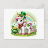 Carte Postale Saint Patricks Day Unicorn (Devant)