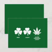 Carte Postale Saint Patricks Funny Party pour les gars (Devant / Derrière)