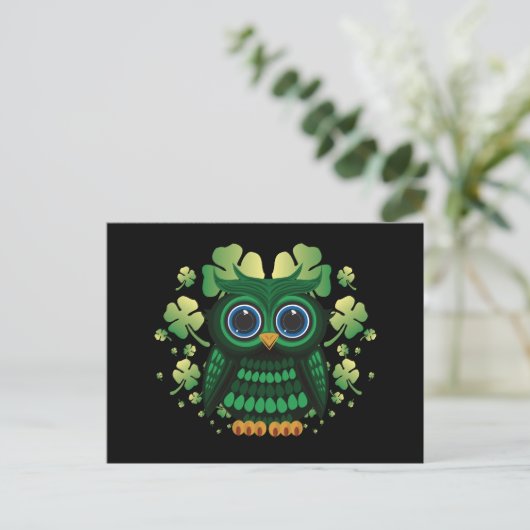 Carte Postale Saint Patrick's Owl (Debout devant)