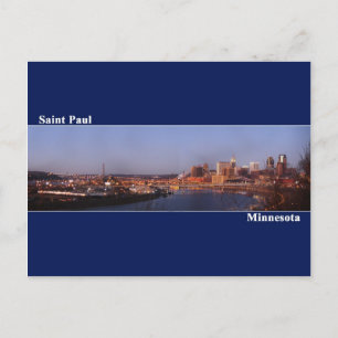 Carte postale Saint Paul, Minnesota (bleu foncé)