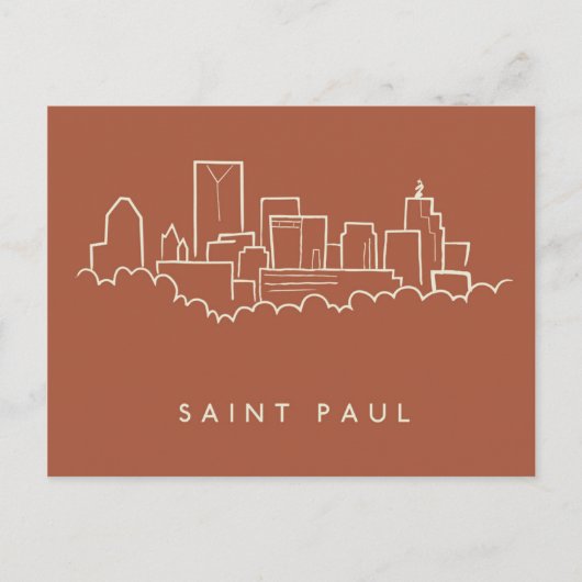 Carte Postale Saint Paul, Minnesota Skyline (Devant)