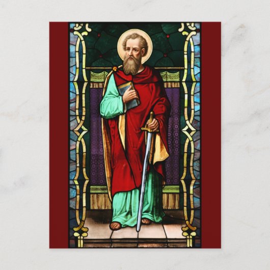 Carte Postale Saint Paul (Paul l'Apôtre) Art en verre (Devant)