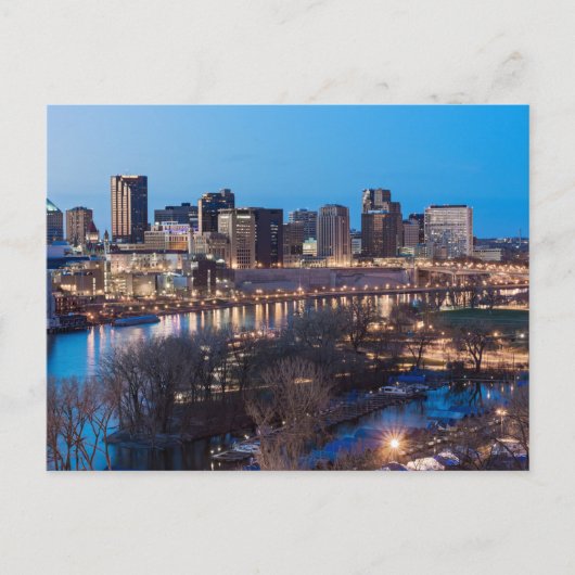 Carte Postale saint paul skyline et le bord de la rivière la nui (Devant)