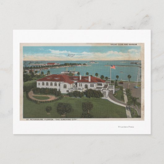Carte Postale Saint-Pétersbourg, FL - Aerial of Yacht Club & (Devant)