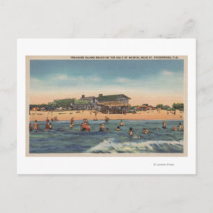 Carte Postale Saint-Pétersbourg, FL - Vue de l'île au trésor