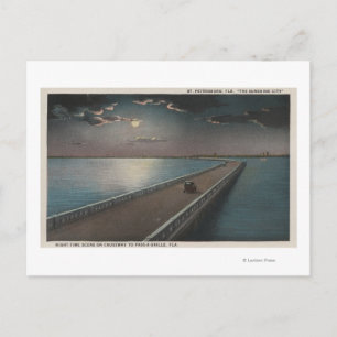 Carte Postale Saint-Pétersbourg, Floride - Vue nocturne de