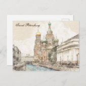 Carte Postale Saint-Pétersbourg, Russie (Devant / Derrière)