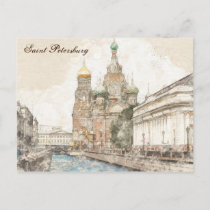Carte Postale Saint-Pétersbourg, Russie