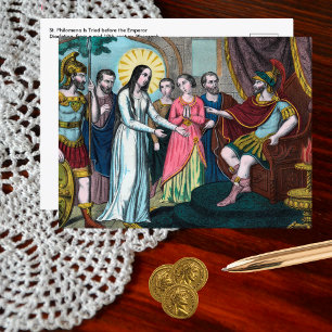 Carte Postale Saint Philomène est jugé devant l'empereur Dioclét
