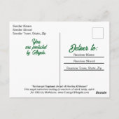 Carte Postale Saint Raphaël Archange Ange Guérisseur Prière Note (Dos)