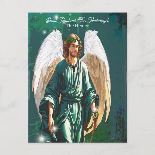 Carte Postale Saint Raphael Archangel Guérisseur Angel Healing N (Devant)