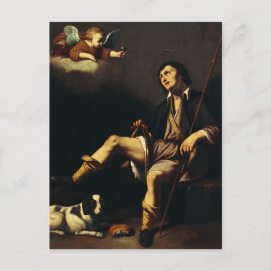 Carte Postale Saint Roch et l'Ange par Guy François (Devant)