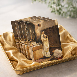 Carte Postale Saint Sacrifice de la Messe Prêtre catholique