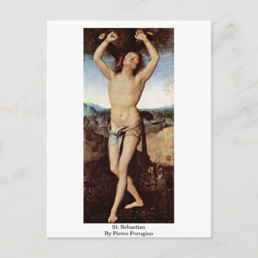 Carte Postale Saint-Sébastien Par Pietro Perugino (Devant)