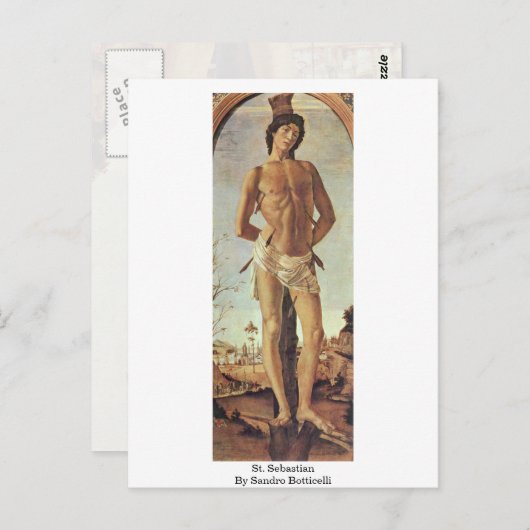 Carte Postale Saint-Sébastien Par Sandro Botticelli (Devant / Derrière)