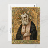 Carte Postale Saint Seraphim de l'icône orthodoxe sarov (Devant / Derrière)
