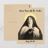 CARTE POSTALE SAINT TERESA DES ANDES (Devant / Derrière)