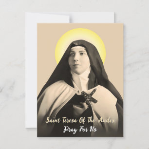 CARTE POSTALE SAINT TERESA DES ANDES