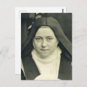 Carte Postale Saint Thérèse de l'Enfant Jésus et la Sainte Face (Devant / Derrière)