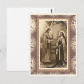 Carte Postale Saint Thérèse Première Sainte Communion Garçon Jés (Devant / Derrière)