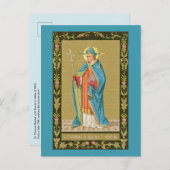 Carte Postale Saint Thomas Becket avec l'Épée dans la Miterre (P (Devant / Derrière)