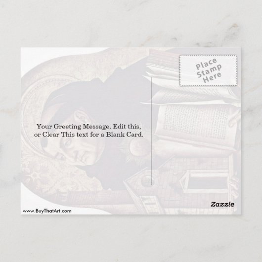 Carte Postale Saint Thomas D'Aquin Par Carlo Crivelli (Dos)