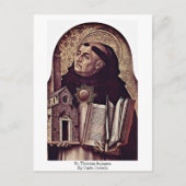 Carte Postale Saint Thomas D'Aquin Par Carlo Crivelli (Devant)