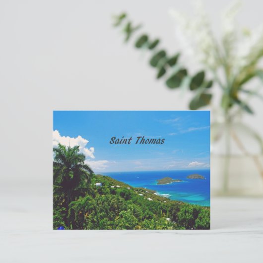 Carte Postale Saint-Thomas Î.-U.-V. (Debout devant)