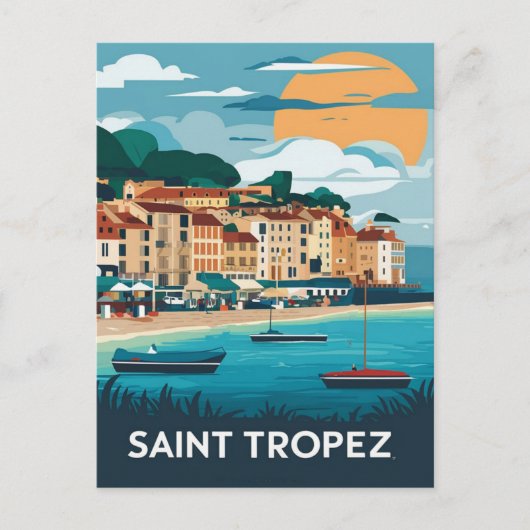 Carte Postale Saint Tropez France Beach Travel (Devant)