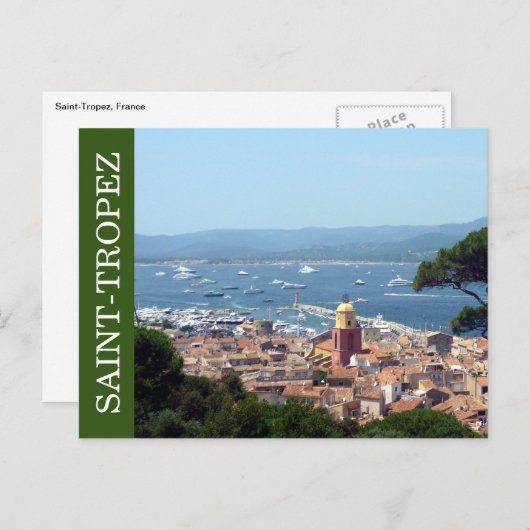 Carte Postale saint tropez vert (Devant / Derrière)