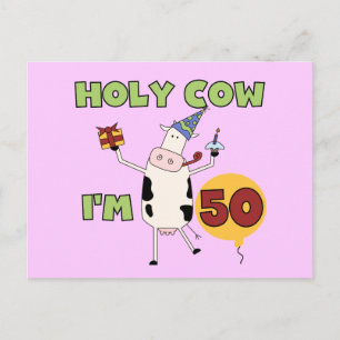 Carte Postale Saint Vache J'ai 50 t-shirts et cadeaux d'annivers