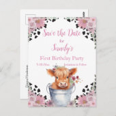 Carte Postale Saint Vache premier anniversaire, Enregistrer la d (Devant / Derrière)