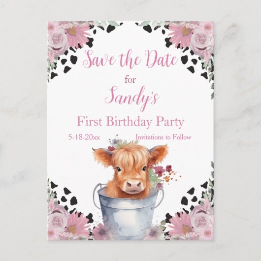 Carte Postale Saint Vache premier anniversaire, Enregistrer la d (Devant)