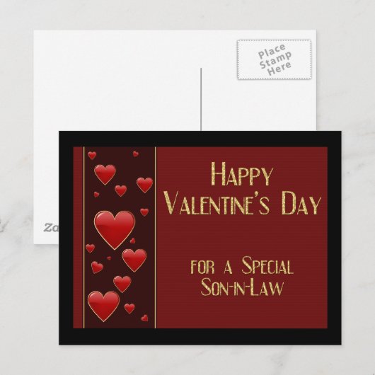 Carte postale Saint-Valentin (Devant / Derrière)