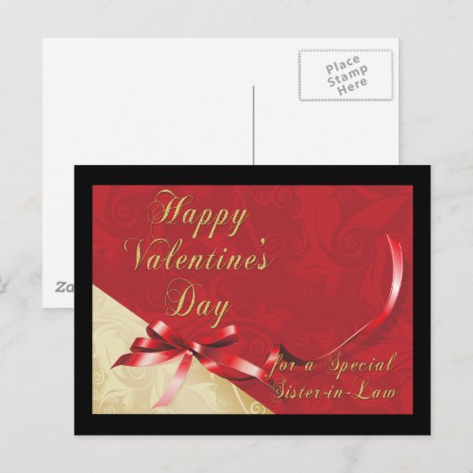 Carte postale Saint-Valentin (Devant / Derrière)