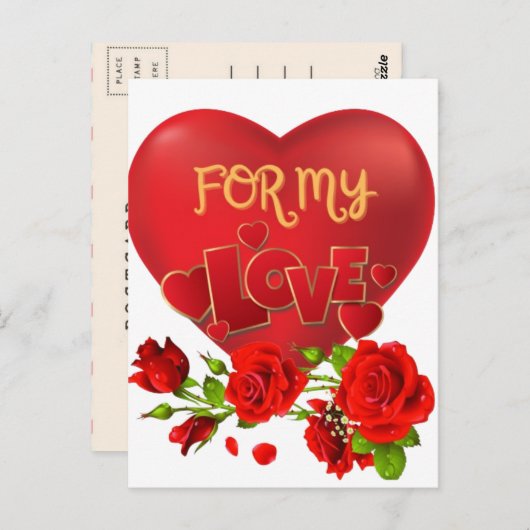 Carte Postale Saint Valentin (Devant / Derrière)