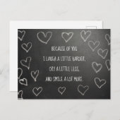 Carte Postale Saint-Valentin à cause de vous (Devant / Derrière)