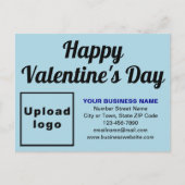 Carte postale Saint Valentin Bleu clair (Devant)