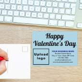 Carte postale Saint Valentin Bleu clair