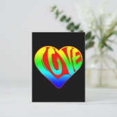 Carte Postale Saint-Valentin Cœur Coloré Amour (Debout devant)