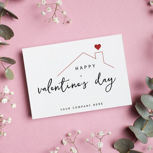 Carte Postale Saint Valentin Coeur Promotionnel Immobilier