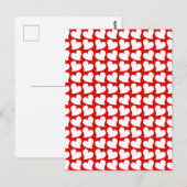 CARTE POSTALE SAINT-VALENTIN COEURS ROUGES ET BLANCS SAINT-VALEN (Devant / Derrière)
