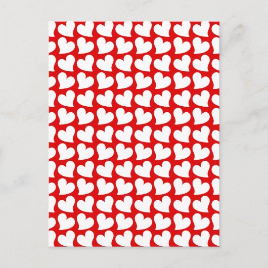 CARTE POSTALE SAINT-VALENTIN COEURS ROUGES ET BLANCS SAINT-VALEN (Devant)